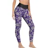 Leggings da donna Ditsy Floral Sexy Rosa Giallo Allenamento Yoga Pantaloni Collant sportivi elastici a vita alta Leggins grafici retrò da donna