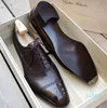 Toppkvalitet casual skor klänning brun svart oxfords affärskontor