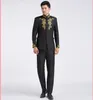 Ethnic Clothing Chinese Stand Collar Male Business Suit National Embroidery Tunic Formal Traditional Men Sets