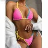 Femmes Maillots De Bain Femmes Maillots De Bain Bikini Néon Sexy Maillot De Bain Patchwork Bandage Bikini Ensemble Femmes Maillots De Bain Brésilien Vêtements De Plage Maillot De Bain Triangle Baigneur Biquini L2