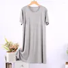 Mulheres sleepwear plus size vestido de manga curta mulheres verão macio modal casual camisola senhoras vestidos de roupa de casa roupas