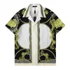 Новая летняя мужская рубашка Casa с цифровым узором и буквенным принтом, трендовый свободный пуловер с короткими рукавами и лацканами-xxxl