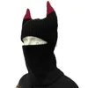 Beanieskull Caps Beanieskull Caps Monster Ears Ski Mask Balaclava Beanie Devil Horn Y2Kニットキャップメン女性弾性頭蓋