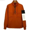 Мужские куртки Дизайнерская мужская куртка Stones Island Top Stoney Quality Fashion Washed Half Zipper Tooling Повседневный вышитый значок 1zs15