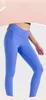 LU-1523 Women Running Fitness Oefening Leggings Hoge taille Slim Hip Yoga Pants Dames geribbeld Sports-leggings