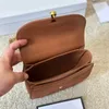 Crossbody Saddle Bag Bag łańcuchowe torby na ramiona matowa złota sprzęt w literach mody projektant małych najnowsze portfele