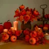 Christmas Decorations Autumn Pumpkin Wheat Silk Bouquet for Party Thanksgiving Day Home Fireplace Table Harvest Festival Decor R230922