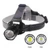 Lâmpadas de cabeça 1000000 Lumen Led Farol XHP160 Usb Bateria Recarregável Liga de Alumínio Lanterna Tocha Pesca Camping Lanterna Zoomable HKD230922