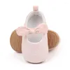 First Walkers Spring And Autumn Princess Bow Breathable Non Slip Soft Sole Baby Girl Flat Bottom Casual Walking Shoes