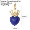 Charms Bohemian Heart Crown Charm for Jewelry Making Supplies Europeans Diy Diy قرط القلادة القلادة بالجملة بالجملة