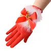 Rękawiczki jednorazowe panie świąteczne śliczne dzwonki piór
