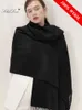 Szaliki 100% wełniane szaliki Kobiety zagęszczające kaszmirowe blizny zimowe szalem moda żeńska paszmina szaliki