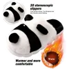 Pantofole Donna Cute Panda Peloso Inverno Animale Partten Appartamenti interni Calde scarpe di cotone per la casa Scivoli antiscivolo Zapatillas Mujer 230921