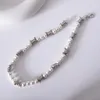 Łańcuchy faux perły naszyjnik para sztuczne koraliki dla kobiet mężczyzn naszyjniki