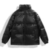 Klassieke alligator splicing katoenen jas met de hand gevuld katoenen gewatteerde jas leer extra warme winter damesjas lederen parka damesjas