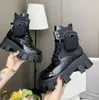 designer boot man woman rois boot ankle martin boot pocket black boot Martin and Boot Military Inspired Combat Boots Nylon Bouch Attached to the Ankle 35-41