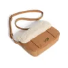 designer Bag Autumn/Winter Lamb Wool Women's Bag Single Shoulder Crossbody Casual Small Square Bag Genuine Leather Plush Postman Bag