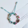 Bohemian Natural Shell Weaving Bracelet Wax Thread Handwoven Colored DIY Shell Bracelet Pearl Bracelet