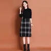 2023 Office Office Lady Bruck antenduction Winter Office Lady Soft Warm Warm Black Sensters Vrict 2023 Women Long Long Slim Slim Out Out Faction Party Midi Frocks