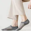 Erkek Çoraplar 10 Salmı Silikon Slicon Slip Slip Sıradan Nefes Alabilir Ağın Görünmez Sock Ultra-İnce Yüksek Kaliteli Elastik Erkekler Sokken