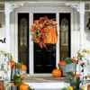 Christmas Decorations Autumn Decor Wreath Garland for Front Door Pumpkin Leaf Flower Garland for Thanksgiving Harvest Home Decor R230922