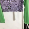 Mode Luipaardprint T-shirt Dames Sexy Vierkante Kraag Designer Lange Mouw Blouse Slanke Korte Tops