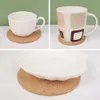 Maty podkładki 10pcs mata Naturalna okrągła drewniana podkładka trwałe bez poślizgu Cork Coaster Hea Coffee Mug Mub Drink do wystroju stolika