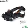 Head lamps BORUiT RJ-020 LED lampe frontale à Induction 1000LM capteur de mouvement phare 18650 torche frontale Rechargeable pour Camping chasse HKD230922