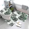 Banyo Paspasları Anti-Slip Banyo Mat Bitki Banyo Halı Mat Dekoratif Emici Ayak Pasası Giriş Küvet Tuvalet Halı Boho İskandinav Yaprak 230922