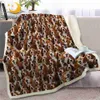 Coperte BlessLiving Basset Hound Coperta da tiro sul letto 3D Cane Animale Sherpa Coperta in pile Copriletti Springer Spaniel Trapunta sottile marrone HKD230922