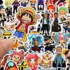 One Piece Anime Stickers Pack resväska Skateboard Laptop Scrapbook Cartoon Sticker Toy For Children Funny Graffiti Kids Stickers2384