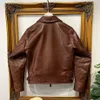Men s Leather Faux Uncoated Vegetable Tanned Cowhide Mulholland Japanese Vintage 1930 Lapel Biker Jacket 230922