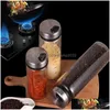 Herb Spice Tools High Borosilicate Glass Seasoning Can Pepper Shaker Kitchen Salt Sesame Solid Connt Seal Bottle With Rotary Lid 2 Dhi0P