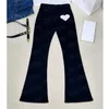 Denim Flared Pants For Women Designer High Grade Jeans With Belt Girl Street Style Long Pant