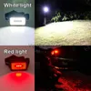 Head lamps Super Led Headlamp Mini Sensor Powerful Headlight Head Flashlight White and Red Light Head Lamp Type-c Rechargeable Head Lantern HKD230922