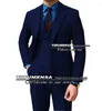 Herrenanzüge Herbst/Winter Grau/Braun Herren Herringbone Business Blazer Slim Fit Einreihige Jacke Weste Hose Smart Casual 3 Stück