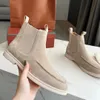 Winter Luxury Brand women Men Melon Loross Ankle Boots Lug Sole Calf leather Dress Wedding Party Martin Booties Gentleman Motorcycle Bottes EU36-46 With Box