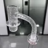 Blender Banger al quarzo HALO sabbiato inciso, chiodi con bordo smussato, saldatura completa con tappo in carb diamantato, 2 pezzi di perle di rubino per tubi di acqua in vetro, Dab Rigs.