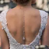 Midjekedjor Bälten Elegant Crystal Back smycken Lämplig för kvinnliga brudar Backless Rhinestones Kroppskedjor Abdominal och halsband ACC DH5GY