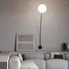 Vägglampa nordisk krökt krok sfärisk modern minimalistisk och färskt ljus för vardagsrum sovrum restaurangbakgrund armaturen