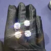 Najnowszy projekt okrągłego cięcia VVS 3 karat 9 mm Diamond 925 Silver 10K Gold Studed Moissanite Studs dla mężczyzn