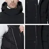 Mens Down Parkas Winter Jacket Modna długość modna bawełniana z kapturem odzież zagęszcza ciepła marka MWD22805I 230921