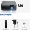 Projectors Mini Projector Smart TV WiFi Portable Home Theater Cinema Battery Sync Phone Beamer LED Projectors för 4K Movies A30C Pro L230921 L230923