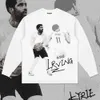 Bc Nets Irving Amerikaans bedrukt T-shirt met lange mouwen voor heren en dames puur katoen ronde hals modemerk Autumnqmpt