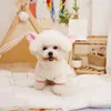 Dog Apparel Cute Pet Clothes Elastic Cozy Teddy Cat Hoodies Stylish Winter With Two-leg Design Soft Comfort