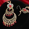 Dangle Earrings Fashion Moroccan-Style Women Paired Kaftan With Shiny Tassel Pendants Inlaid Crystal Long Gold-Plated