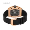 Richarder Milles Swiss Mechanical Watch Tourbillon Movement RM005 Automatico Oro Rosa Orologio da Polso Uomo Data AE Pg IWSY