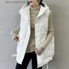Chalecos de mujer, nuevo abrigo con capucha de invierno, chaqueta holgada gruesa para mujer, chaleco de algodón de longitud media a la moda, chaquetas para mujer L230922