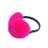 Berets Woman Rex Fur Hang Ear Cover Warm Winter Earmuffs Headwear Muffs Cold Fold Protection Headband