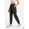 Yoga Outfit Ll Dames Joggen Negende Broek Zak Fitness Zacht Hoge Taille Heuplift Elastisch Casual Dstring Benen Joggingbroek Drop Delivery Dhzwp